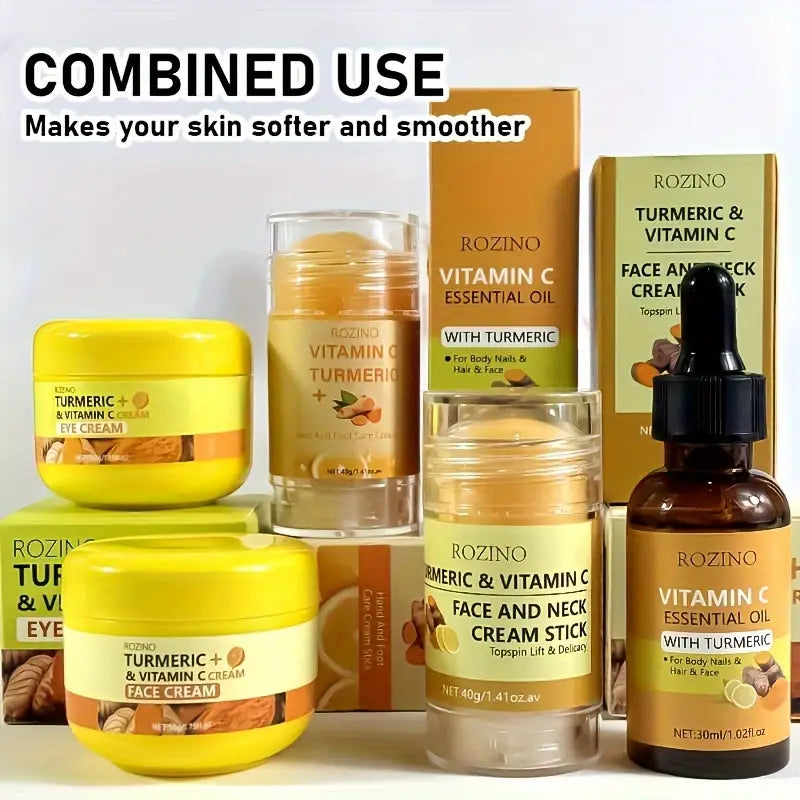 Head-to-toe care with eye cream, face cream, hand balm & turmeric oil. Lightweight, nourishing, and perfect for soft, glowing skin your autumn-winter essential.