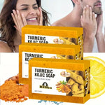 3pcs Turmeric Lemon Kojic Acid Soap 100g, Suitable For Face, Bath And Facial Soap, Handmade Soap