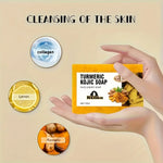 3pcs Turmeric Lemon Kojic Acid Soap 100g, Suitable For Face, Bath And Facial Soap, Handmade Soap