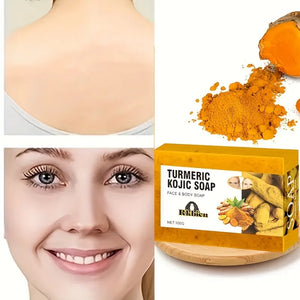 3pcs Turmeric Lemon Kojic Acid Soap 100g, Suitable For Face, Bath And Facial Soap, Handmade Soap