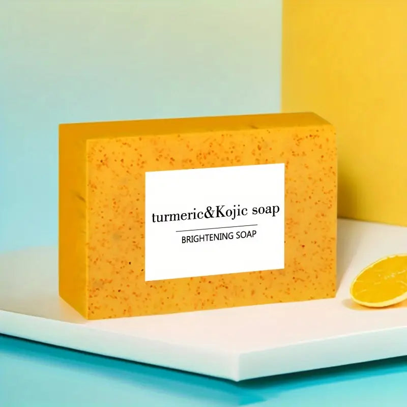 A 6-piece set of turmeric, lemon, and kojic acid soaps for radiant, moisturized skin. Gentle enough for face and body. Unisex. Cleanse, nourish, glow.