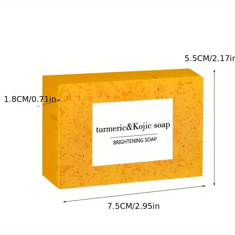 A 6-piece set of turmeric, lemon, and kojic acid soaps for radiant, moisturized skin. Gentle enough for face and body. Unisex. Cleanse, nourish, glow.